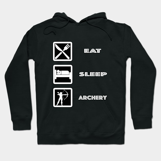 Archery - Eat Sleep Archery Hoodie by Kudostees